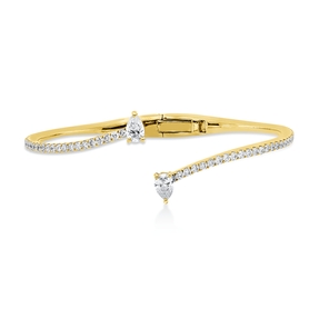 Armreif aus 750 Gold Gelbgold 76 Diamanten 2,24ct 47x54mm Armreif aus 750 Gold Gelbgold 76 Diamanten 2,24ct 47x54mm