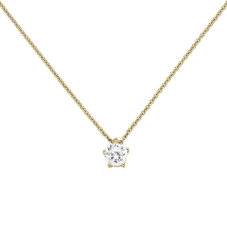 Kette mit Anhänger 585 Gelbgold Diamant 0.50 ct W-SI 45cm