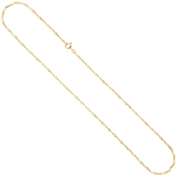 Schmuck-Set 585 Gelbgold Granate und Diamanten Kette 45cm