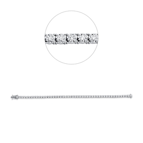 Armband aus 750 Gold Weißgold 48 Brillanten 2,41ct TW-VSI B:3,4mm L:18cm