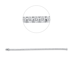 Armband aus 750 Gold Weißgold 43 Brillanten 3,4ct TW-VSI B:3,9mm L:18cm