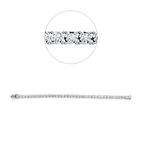 Armband aus 750 Gold Weißgold 38 Brillanten 4,05ct TW-VSI B:4,5mm L:18cm