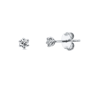 Solitaire Ohrstecker aus 750 Weißgold 2 Brillanten 0,2ct TW-SI 3,4x3,9mm