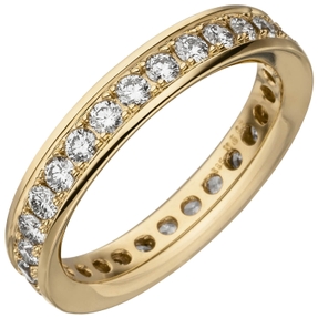 Memory-Ring aus 585 Gold Gelbgold mit Diamanten Brillanten W-SI rundum B: 4,2mm Memory-Ring aus 585 Gold Gelbgold mit Diamanten Brillanten W-SI rundum B: 4,2mm