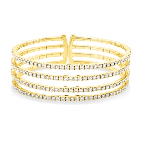 Armreif Armspange aus 750 Gelbgold 160 Brillanten 5,35ct TW-VSI 50x58mm Armreif Armspange aus 750 Gelbgold 160 Brillanten 5,35ct TW-VSI 50x58mm