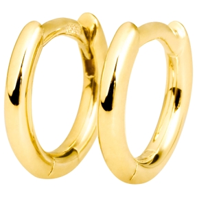 Kleine Creolen 1,7x10mm aus 585 Gold Gelbgold Ohrringe rund glänzend Kleine Creolen 1,7x10mm aus 585 Gold Gelbgold Ohrringe rund glänzend