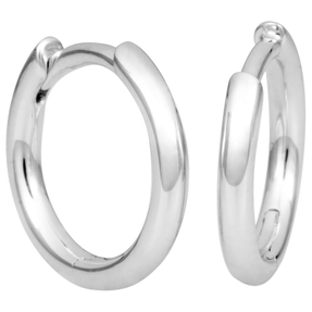 Kleine Creolen 1,7x12mm aus 585 Gold Weißgold Ohrringe rund glänzend Kleine Creolen 1,7x12mm aus 585 Gold Weißgold Ohrringe rund glänzend
