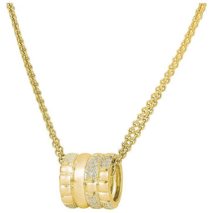 Anhänger Bead 11.6x12.4mm 585 Gelbgold mit 84 Diamanten