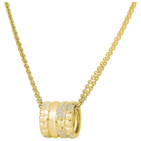 Anhänger Bead 11.6x12.4mm 585 Gelbgold mit 84 Diamanten