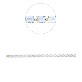 Armband aus 750 Gelbgold 17 Topase 30,2ct skyblue 17 Brillanten 0,27ct TW-SI Armband aus 750 Gelbgold 17 Topase 30,2ct skyblue 17 Brillanten 0,27ct TW-SI