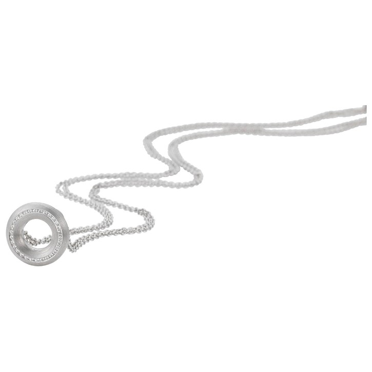 Anhänger Kreis 16.7mm 585 Weißgold 30 Diamanten