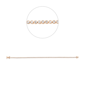 Armband aus 750 Gold Rotgold 85 Brillanten 1,02ct F-SI L:18cm