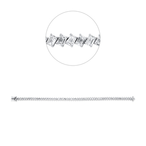 Armband 750 Weißgold 56 Diamanten Smaragd-Schliff 8,21ct F-VSI/SI B:4,6mm L:17,8cm Armband 750 Weißgold 56 Diamanten Smaragd-Schliff 8,21ct F-VSI/SI B:4,6mm L:17,8cm