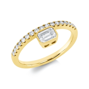 Ring aus 585 Gold Gelbgold 18 Diamanten 0,62ct B:6,4mm