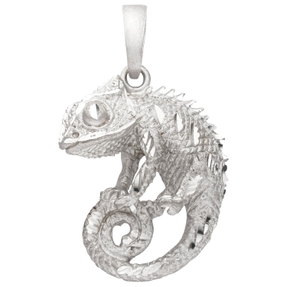 Anhänger Chamäleon 32,2x24,2mm aus 925 Silber rhodiniert mattiert Silberanhänger Anhänger Chamäleon 32,2x24,2mm aus 925 Silber rhodiniert mattiert Silberanhänger