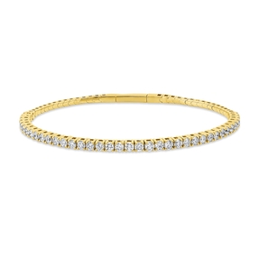 Armband aus 750 Gold Gelbgold 38 Brillanten 1,94ct TW-SI B:2,9mm 4er-Krappe Armband aus 750 Gold Gelbgold 38 Brillanten 1,94ct TW-SI B:2,9mm 4er-Krappe