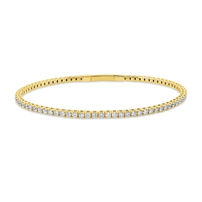 Armband aus 750 Gold Gelbgold 74 Brillanten 1,98ct TW-SI B:2,4mm 4er-Krappe Armband aus 750 Gold Gelbgold 74 Brillanten 1,98ct TW-SI B:2,4mm 4er-Krappe
