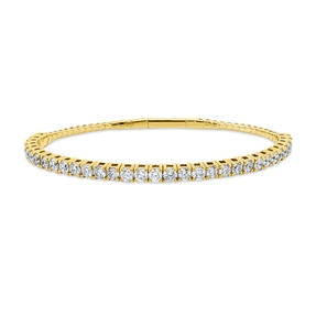 Armband aus 750 Gold Gelbgold 32 Brillanten 3,05ct TW-SI B:3,6mm 4er-Krappe