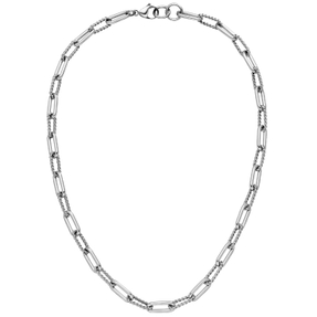 6,4mm Paper-Clip Kette Halskette Halsschmuck aus Edelstahl 47cm