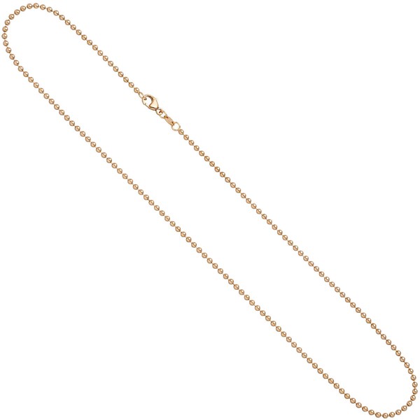 2mm Kugelkette aus 585 Rotgold 45cm