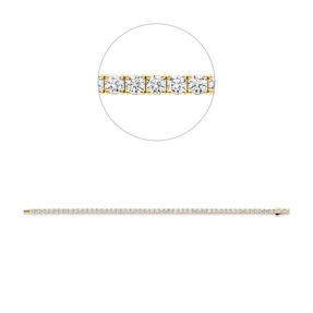 Armband aus 750 Gold Gelbgold 54 Brillanten 4,86ct TW-SI B:3mm L:17,5cm 4er-Krappe Armband aus 750 Gold Gelbgold 54 Brillanten 4,86ct TW-SI B:3mm L:17,5cm 4er-Krappe