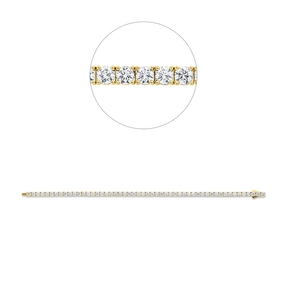 Armband aus 750 Gold Gelbgold 52 Brillanten 6,24ct TW-SI B:3,1mm L:17,5cm