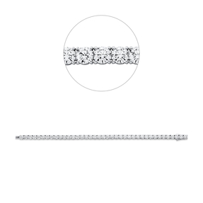 Armband aus 750 Gold Weißgold 39 Diamanten 11,86ct E-VSI L:17cm 4er-Krappe