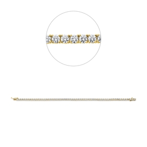 Armband aus 750 Gold Gelbgold 64 Brillanten 3,14ct TW-SI B:2,9mm L:18cm 4er-Krappe Armband aus 750 Gold Gelbgold 64 Brillanten 3,14ct TW-SI B:2,9mm L:18cm 4er-Krappe
