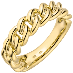 Ring Damenring Panzerkette-Muster aus 585 Gelbgold Goldring Breite 6,1mm Ring Damenring Panzerkette-Muster aus 585 Gelbgold Goldring Breite 6,1mm