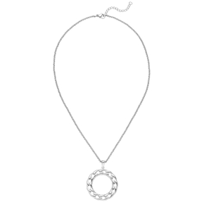 Halskette Collier Erbskette mit Anhänger Kreis Ø 32,8mm aus Edelstahl 42-46cm Halskette Collier Erbskette mit Anhänger Kreis Ø 32,8mm aus Edelstahl 42-46cm