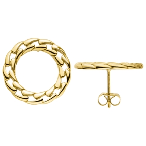 Ohrstecker Kreis Ø 19,9mm aus Edelstahl goldfarben beschichtet Ohrstecker Kreis Ø 19,9mm aus Edelstahl goldfarben beschichtet