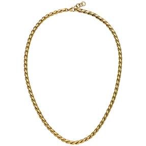 4,5mm Kette Collier Halskette aus Edelstahl goldfarben beschichtet 45-47cm 4,5mm Kette Collier Halskette aus Edelstahl goldfarben beschichtet 45-47cm