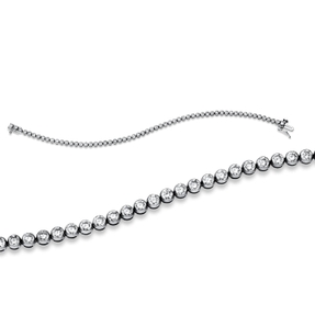 Armband aus 585 Gold Weißgold 54 Brillanten 5ct TW-SI L:18,4cm