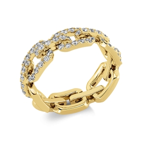 Ring Ankerkette aus 750 Gold Gelbgold 60 Brillanten 0,97ct TW-VSI B:7,3mm