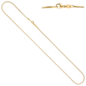 0,9mm feine Venezianerkette Halskette Collier aus 750 Gold Gelbgold 45cm