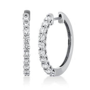 Creolen aus 750 Gold Weißgold 20 Brillanten 0,79ct TW-SI 20,3x2,2mm Creolen aus 750 Gold Weißgold 20 Brillanten 0,79ct TW-SI 20,3x2,2mm