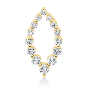 Anhänger aus 750 Gold Gelbgold 14 Diamanten 0,34ct TW-SI 16,1x8,3mm Anhänger aus 750 Gold Gelbgold 14 Diamanten 0,34ct TW-SI 16,1x8,3mm