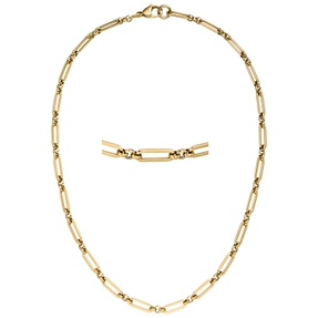 4,7mm Kette Collier Halskette aus Edelstahl goldfarben beschichtet 45cm