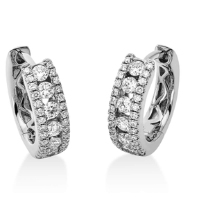 Creolen 750 Weißgold 12 Rubine 0,43ct rot 56 Brillanten 0,15ct TW-PI 12,4x3,8mm Creolen 750 Weißgold 12 Rubine 0,43ct rot 56 Brillanten 0,15ct TW-PI 12,4x3,8mm