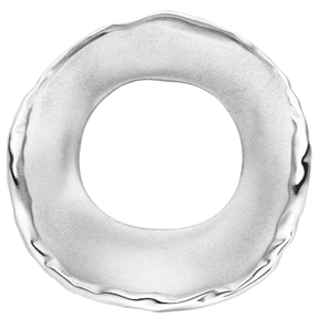 Anhänger Kreis 25,2x25mm aus 925 Silber rhodiniert teilmattiert schlicht