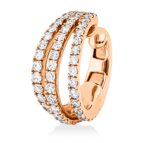 Creolen Ohrmanschette aus 750 Rotgold 53 Brillanten 0,55ct TW-VSI/SI 15,4x7,1mm