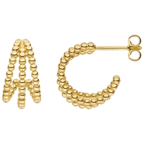 Kugel Ohrringe Creolen Halbcreolen 14,3x7,9mm aus 375 Gold Gelbgold Ohrschmuck Kugel Ohrringe Creolen Halbcreolen 14,3x7,9mm aus 375 Gold Gelbgold Ohrschmuck