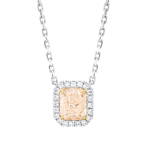Collier aus 750 Gold gelb/weiß 21 Diamanten 1,64ct L:45,7cm
