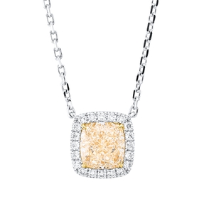 Collier aus 750 Gold gelb/weiß 21 Diamanten 2,21ct L:45,7cm