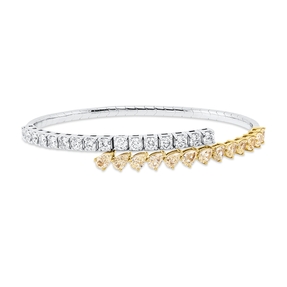 Armreif aus 950 Gold gelb 29 Diamanten 5,49ct 52x62mm