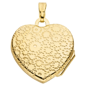 Medaillon Herz aus 375 Gold Gelbgold 19x17,6mm Anhänger zum Öffnen für 2 Fotos Medaillon Herz aus 375 Gold Gelbgold 19x17,6mm Anhänger zum Öffnen für 2 Fotos