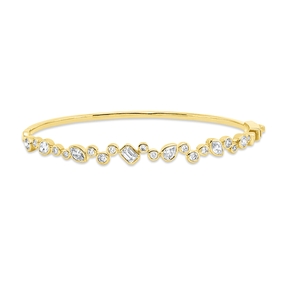Armreif aus 750 Gold Gelbgold 22 Diamanten 1,51ct TW-SI Zarge