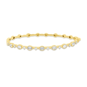 Armreif aus 750 Gold Gelbgold 15 Diamanten 1,25ct TW-SI