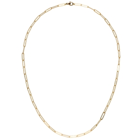 2,9mm Paper-Clip Kette Halskette Collier aus 750 Gold Gelbgold 45cm 2,9mm Paper-Clip Kette Halskette Collier aus 750 Gold Gelbgold 45cm