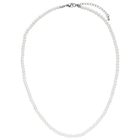 Halskette Collier aus Muschelkernperlen weiß Ø 4mm 45-50cm Halsschmuck klassisch Halskette Collier aus Muschelkernperlen weiß Ø 4mm 45-50cm Halsschmuck klassisch